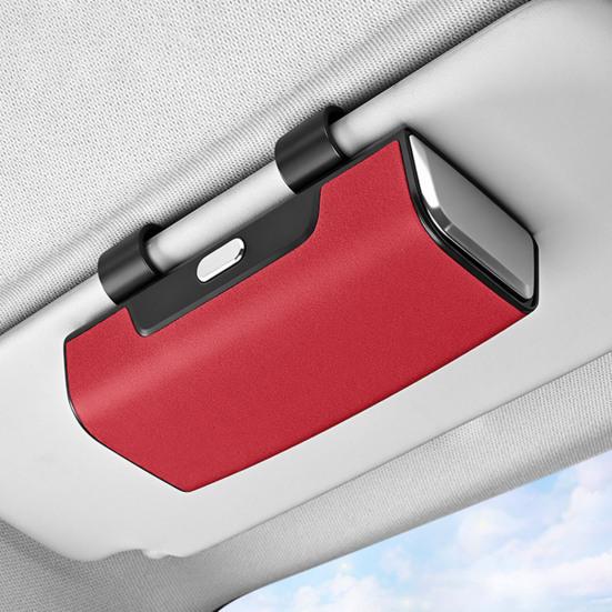 Auto Opbergdoos voor Zonneklep Schokbestendige Beschermende Brillenhoes met Zachte Velours Voering Magnetische Sluiting Grote Capaciteit Organizer voor Kaarten Sleutels
