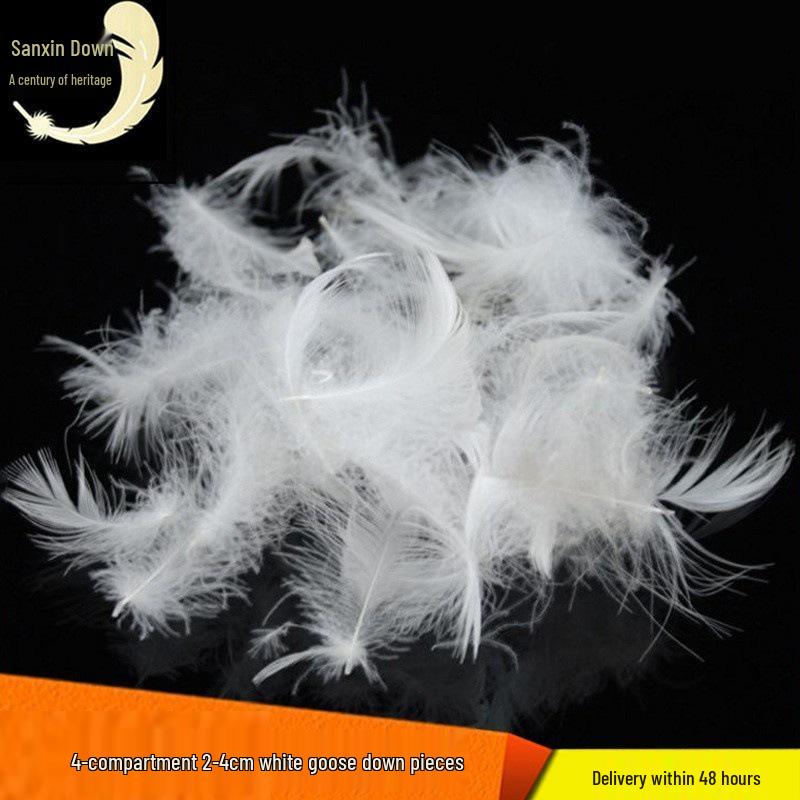 

2-4cm Washed White Goose Down Feathers for Sofa Pillows and Mattresses