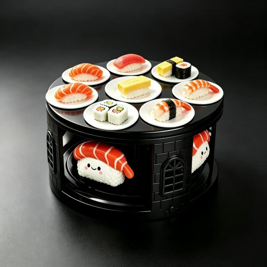 Automatic Rotating Dessert Sushi and Cake Display Stand for Parties