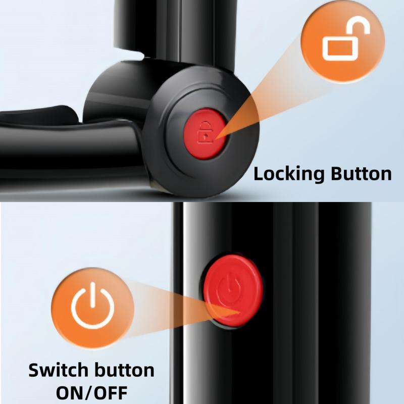 Electric Back Shaver 2In1 Facial Hair Trimmer Razor Rechargeable Foldable Handle Back Hair Removal Men Body Groomer Father Gift