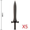 Medieval Solider Figures Castle Knights Weapons Sword Shields Accessories Trident Axes Bows Pickaxes Building Block Toys Gifts