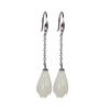 New Arrival In Natural Hotan White Yulan Flower Earrings Fresh Basic Simple Style Long Earings Banquet For Women Jewelry Souvenir GiftFlower Jewelry