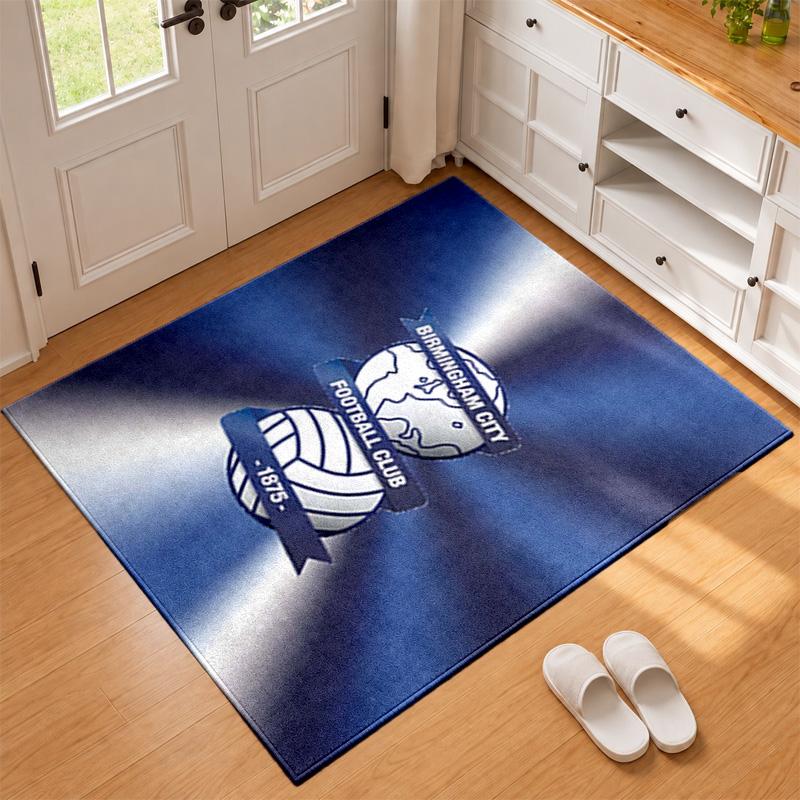 Birmingham City FC Carpet Door Mat for Living Room or Bedroom Protective Mat Under Chair Office Decoration Christmas Gift Birthday Present