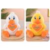 Adorable Cartoon Heart-shaped Duck Plush Pillow Cute Yellow And White Stuffed Toy