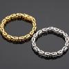 Hiphop Chain Bracelets For Men Never Fade Gold Color Stainless Steel Bracelet Manly Wrist 8.66" Classic Mens Jewellery Accessories