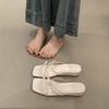 French Open-toed Cool Slippers Female 2025 Summer New Pink with Skirt Fairy Slope Heel Wearing Beach Roman Shoes