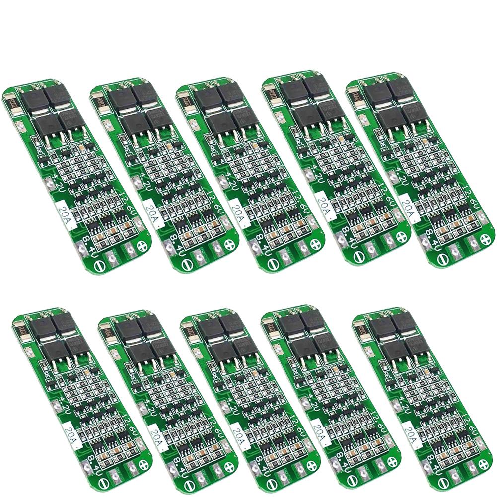 3-10pcs 3S 20A Li-ion Lithium Battery 18650 Charger PCB BMS Protection Board 12.6V 59x20x3.4mm Li-ion Battery for Drill Motor