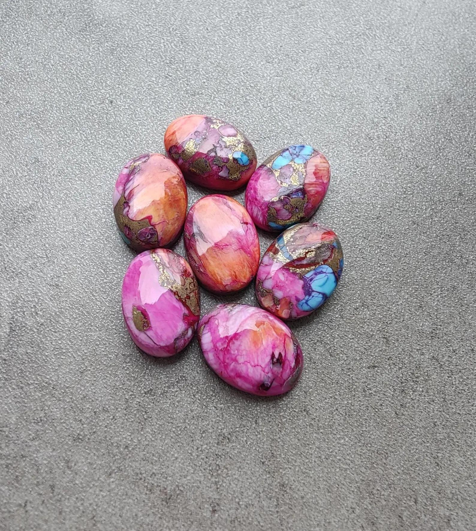 Pink Oyster Turquoise Cabochon Oval Gemstone All Size Available 10X12 MM