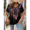 Summer Women's T Shirt Print Casual Short Sleeve 3d T Shirts Fashion Streetwear V Neck Pullover Female Clothing Shirt