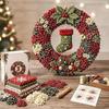 3D Fabric Poke Wreath DIY Kit Handmade Christmas Holiday Craft Set Christmas Craft Kit
