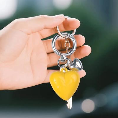 Sleutelhanger Hanger Metalen Veergesp Soepel Openen Sluiten Mini Glanzend Hars Hart Bedel Sleutelhanger Sleutels Tassen Auto Accessoire