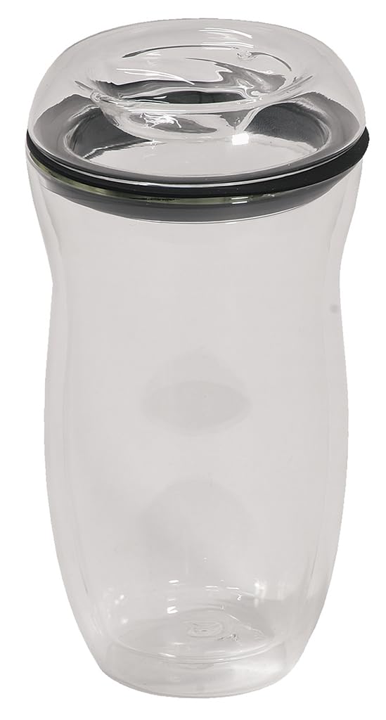Pearl Metal Glass with Double Easy to Dishwasher Double-Wall Tumbler, 350ml, Lid, Walled, Hold, Safe, L-7547