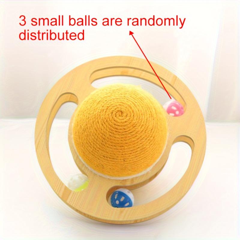 Sturdy Cat Scratcher Board with Planet Design Ball and Rotating Discs