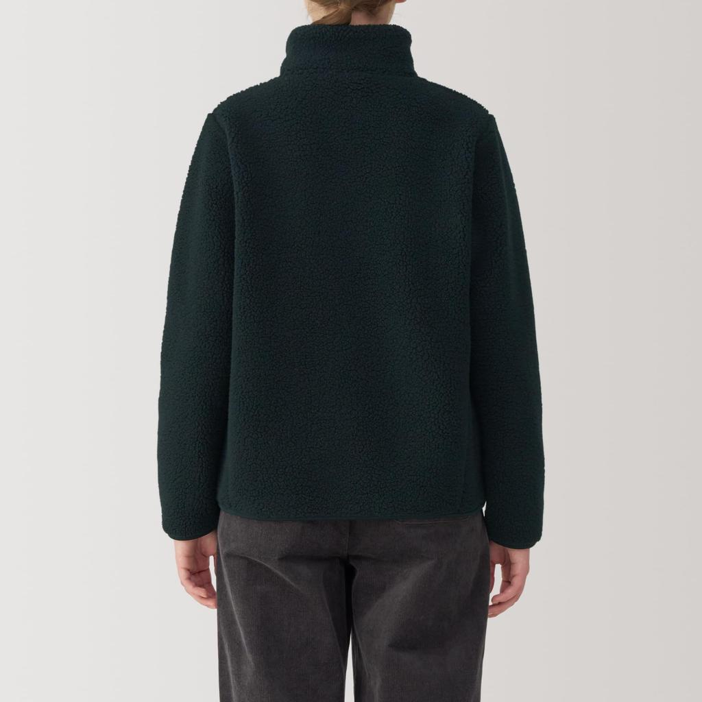 MUJI Boa Fleece Dark Size S Women's Jacket, Navy, (BB2QIA4A)
