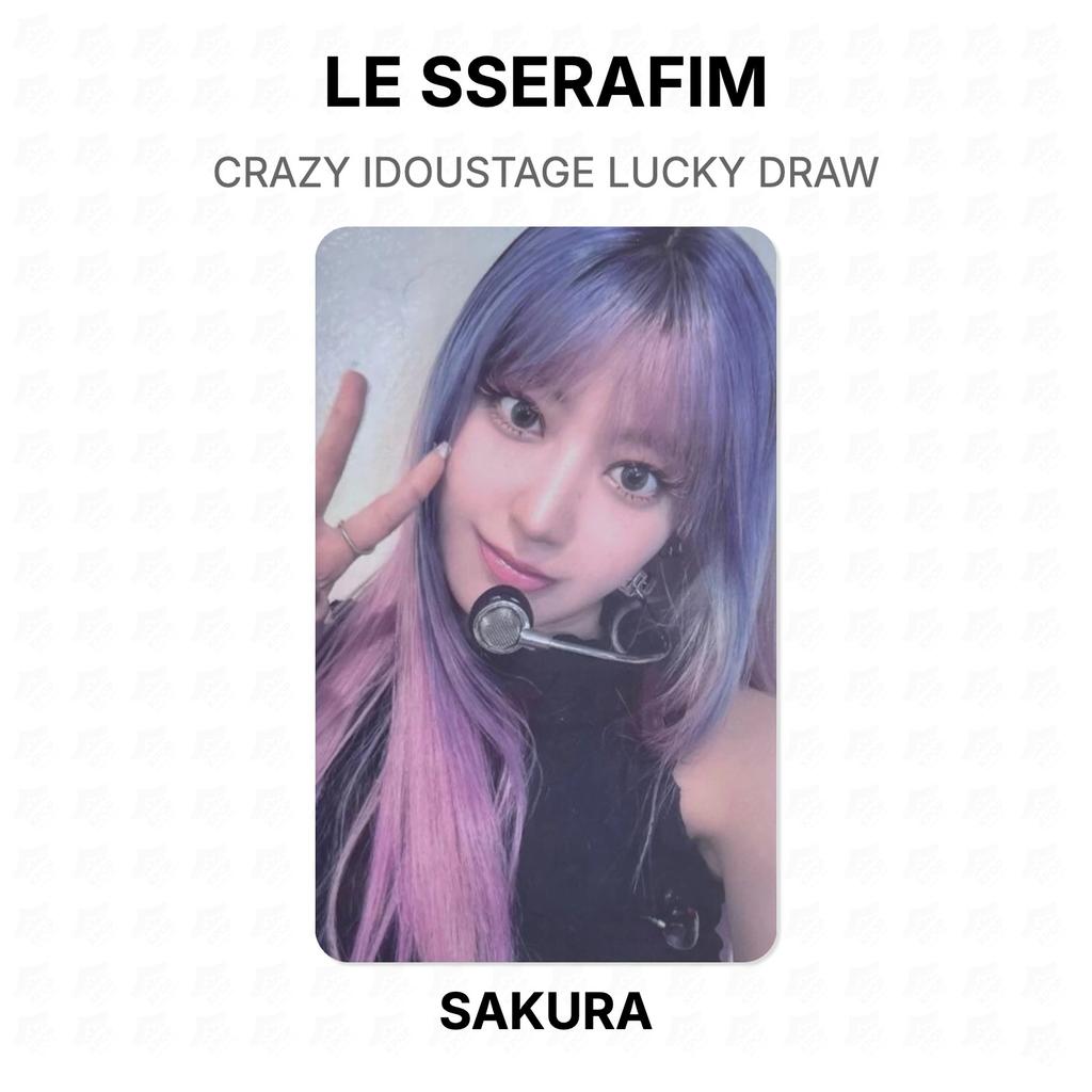 LE SSERAFIM CRAZY IDOUSTAGE LUCKY DRAW Official Photocard