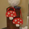 Sweet Lovely Soft Mushroom Shape Crossbody Bag Women Cartoon Small Capacity Mini Purse Ladies Casual Unique Lipstick Coin Wallet