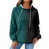 Women's Knit Hoodie , Long Sleeve Pullover with Pocket, Casual Loose,Fit Sweatshirt for Daily Wear/Outdoor