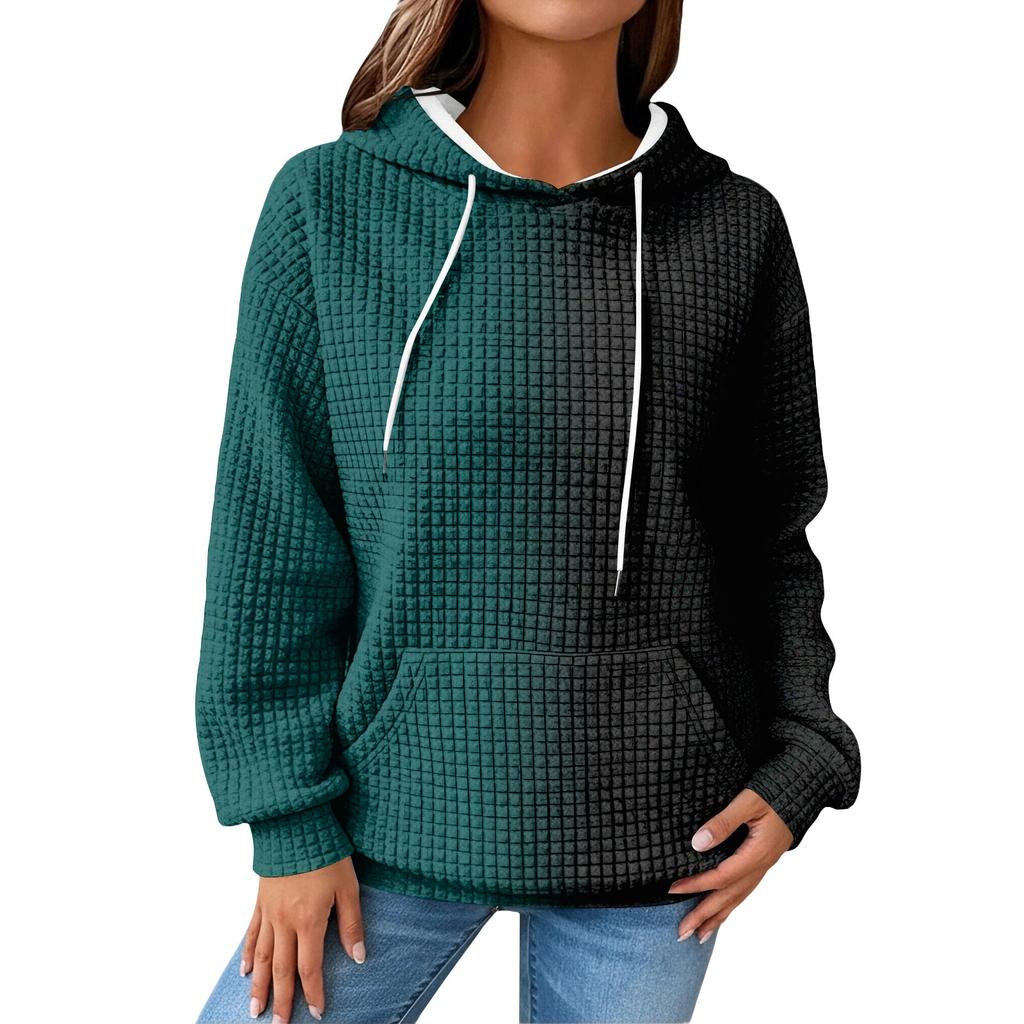 Women's Knit Hoodie , Long Sleeve Pullover with Pocket, Casual Loose,Fit Sweatshirt for Daily Wear/Outdoor