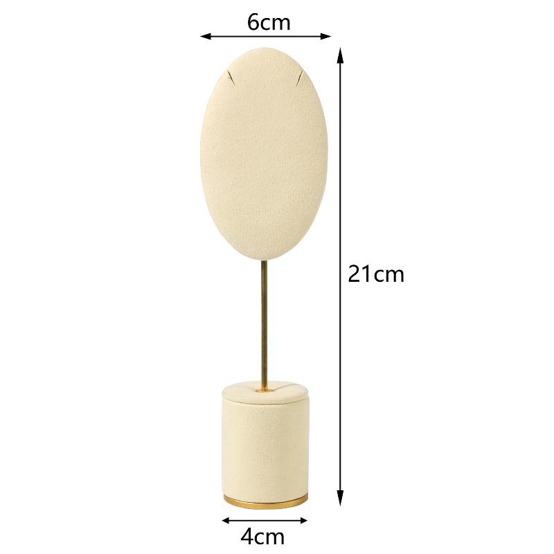 Creative combination jewelry display stand - metal, off-white suede jewelry rack for rings and necklaces