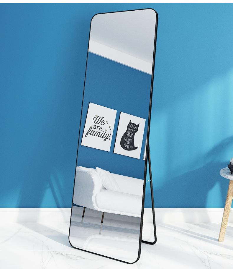 Full-Length Floor-Standing Wall-Mounted Dressing Mirror for Bedroom or Living Room.