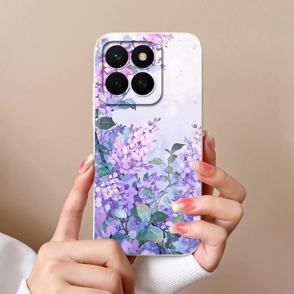 Hülle Für Huawei Honor X8c 7S 10i 20 20e 30 30S 50 50SE 60SE 70 Lite Pro Plus Hübsche Bunte Blume Flüssig Silikon Anti Rutsch Gehäuse Für Huawei Hülle