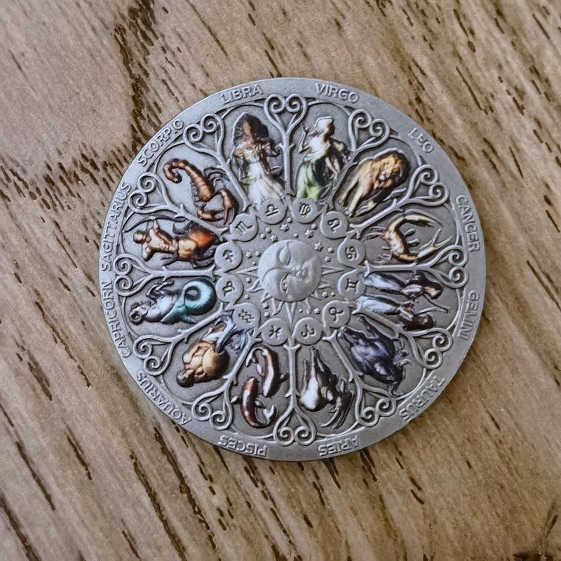 

Commemorative medals, color printed commemorative coins, twelve zodiac metal commemorative coins, virtual currency commemorative coins, Christmas gift 40*2.5mm