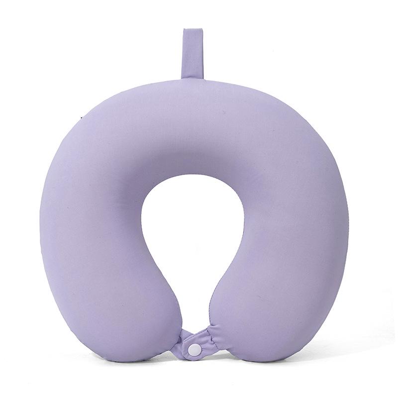 Summer U-Shaped Ice Silk Cool Travel Neck Pillow: Breathable, Portable Nap Support Souvenir