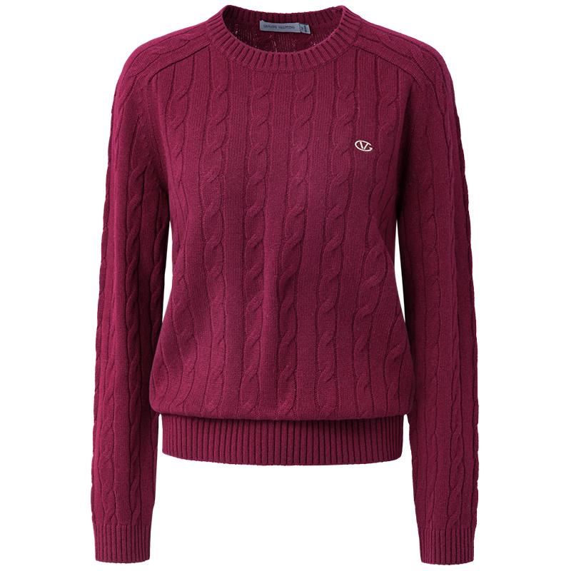 

Giovanni Valentino Women s 100% Wool Round Neck Sweater XL