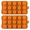 2pcs Halloween Pumpkin Silicone Mold Ghost Chocolate Cookie Candy Mould Halloween Party DIY Baking Tools Cake Decoration