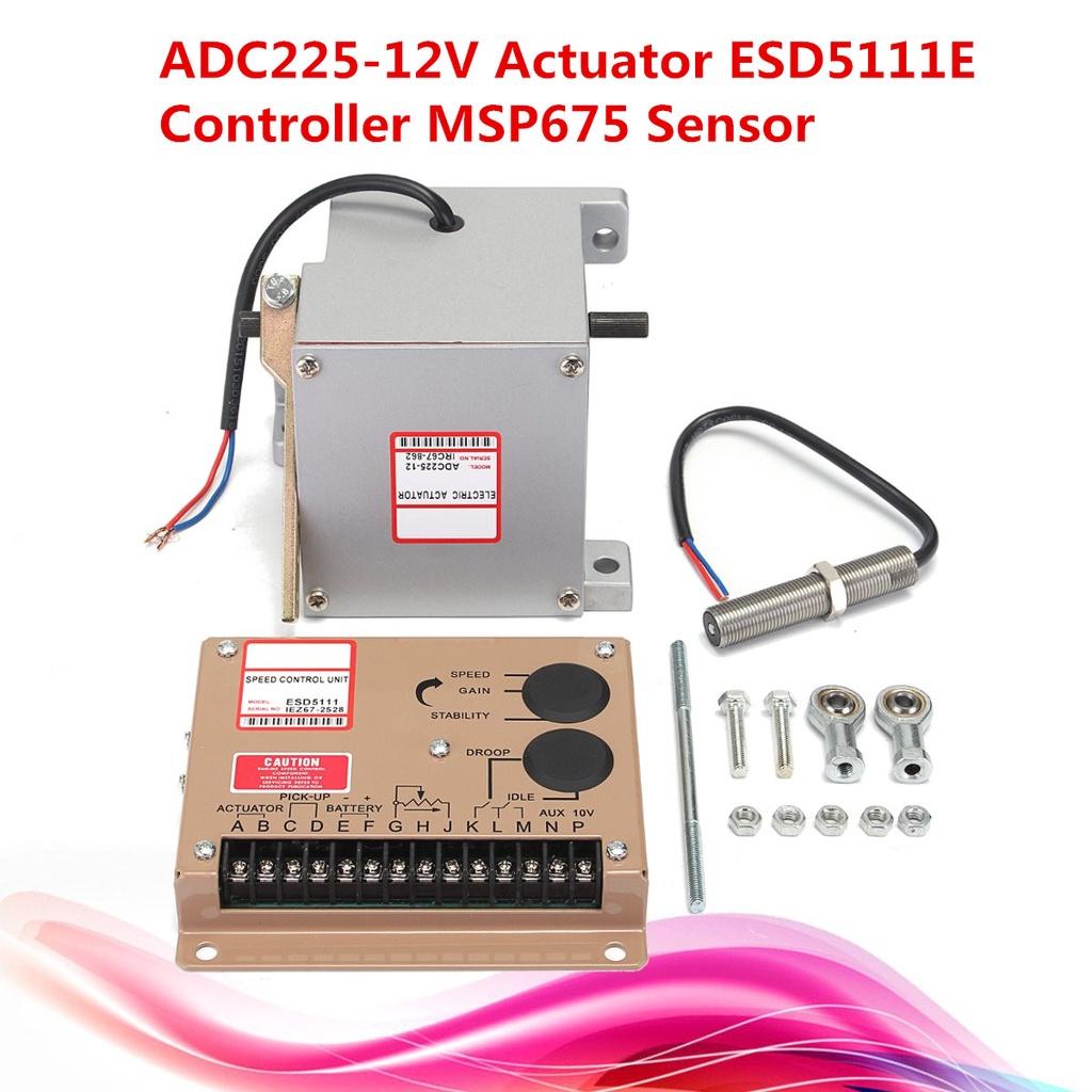 Generator Actuator ADC225 12V with Governor ESD5111E with Pickup Sensor MSP675 for Diesel Generator 1 Set