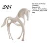 Artistic Desktop Ornament 3D Printed Abstract Horse Statue, Minimalist Galloping Stallion Sculpture with One-Piece Print Flowing Curves, Modern