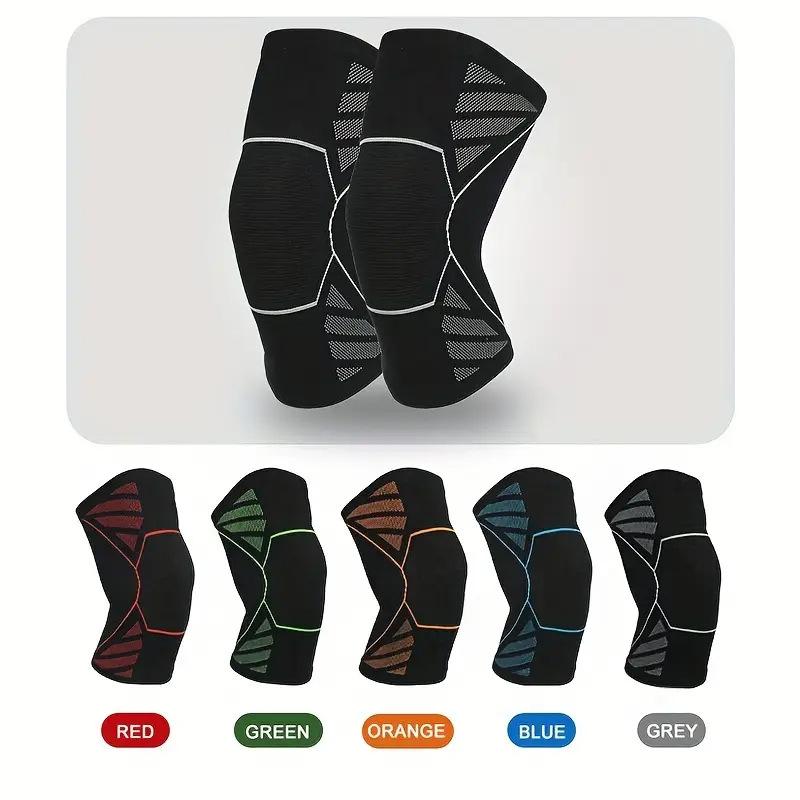 Four-sided Elastic Three-dimensional Knitting Sports Breathable Knee Pads Basketball Running Leggings Outdoor Mountaineering Riding Knitted Knee Pads