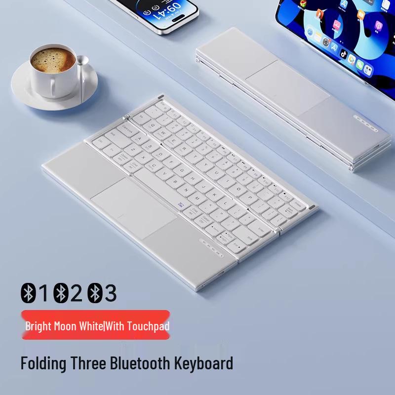 

Portable Wireless Bluetooth Folding Keyboard & Mouse Set for Phones, Tablets, and Laptops