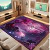 Mushroom Forest Theme Crystal Velvet Floor Rug Personalized Custom Name Text Warm Carpet Home Decoration