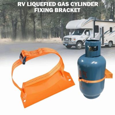 Durable ABS Propane Tank Holder Heavy Duty Safety Belt Supported Wall Mounted Bracket Stable Secure Mounting