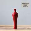 Red Ceramic Vintage Small Vase Festive Wedding Housewarming New Year Decor Elegant Home Ornament