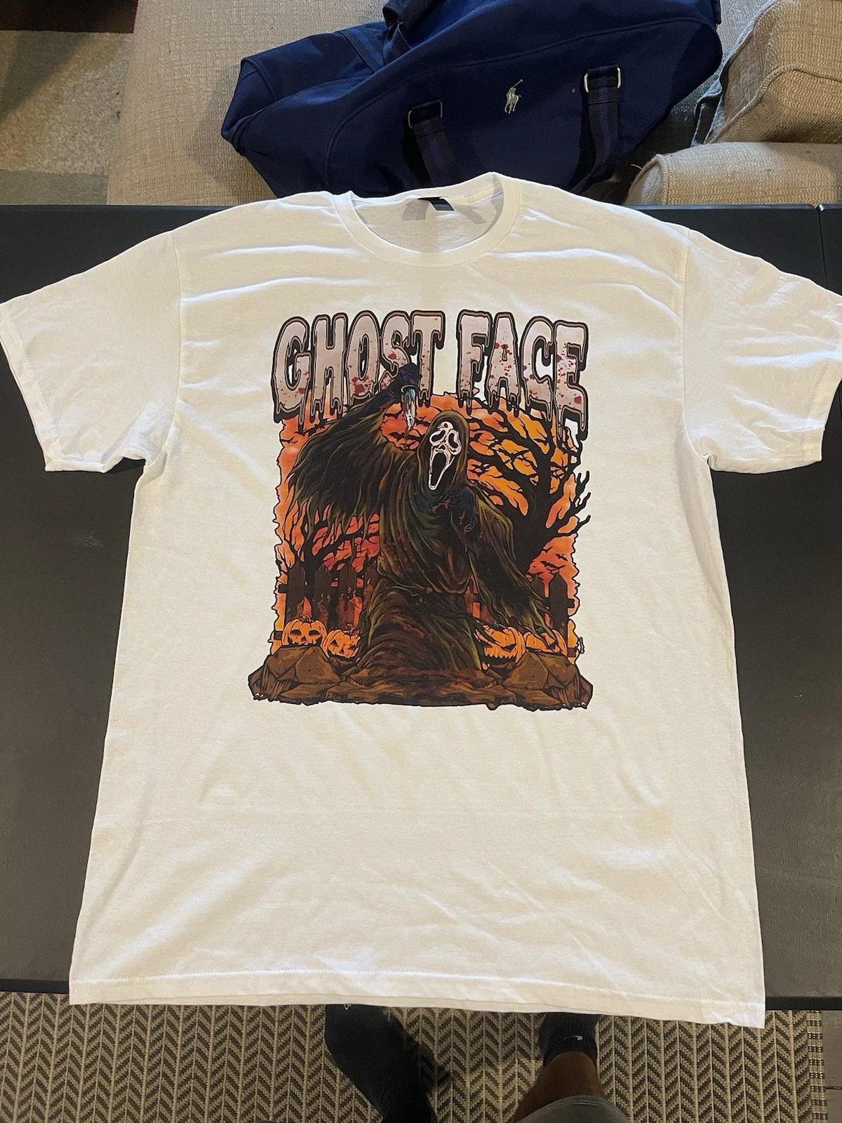 Ghost Face Scream Graphic Tee T-Shirt Men’s Large Halloween Gift XL