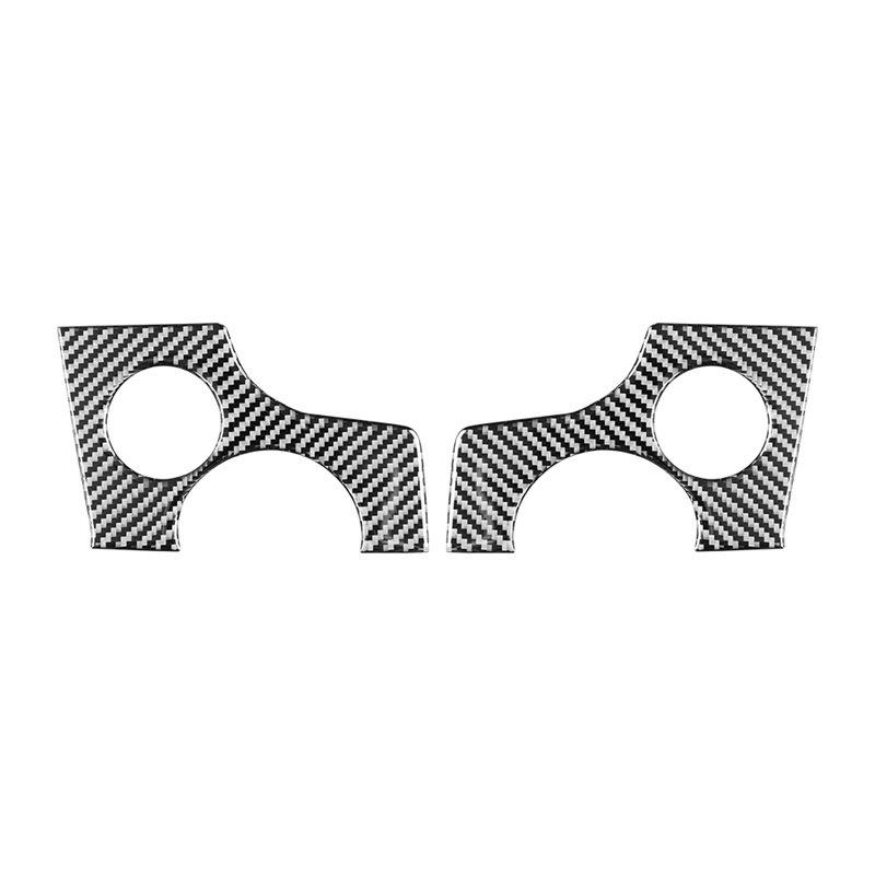 For Porsche Paramela 2010-2017 Carbon Fiber Car Headlight Control Panel Switch Trim Frame Decoration Sticker Interior Parts