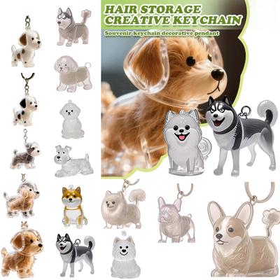 Kawaii Transparent Mon Animal de Compagnie Contenant de Poils Siamois Tabby Hachi Chat Pendentif Collection Figurines Décoration de Maison Lien Lumineux Capsule Jouets