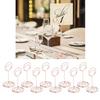 10pcs Table Number Holder Round Base Electroplating Process Elegant Cute Shape Home Ornaments for Weddings