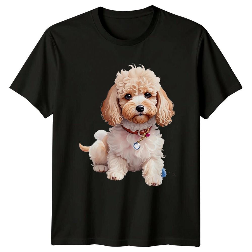 

Футболка с изображением той-пуделя, милый дизайн щенка 4XL