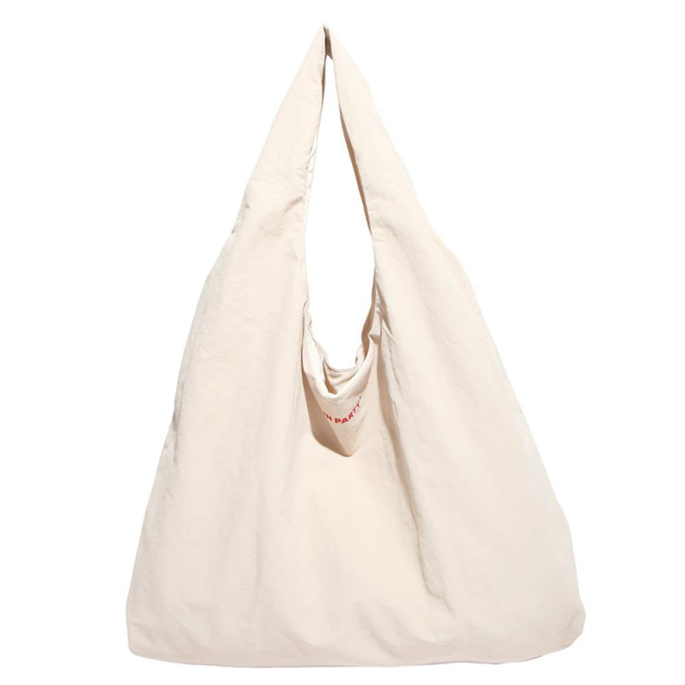 

Сумка-тоут конфетного цвета, повседневная, большой вместимости, в японском стиле, на плечо, нейлоновая, мужская бежевый