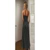 Women Retro Polka Dot Strapless Slim Fit A Line Long Dress