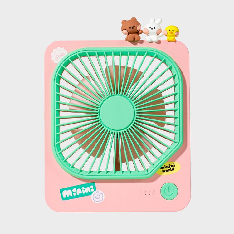 Line Friends Minini Table Fan (Blue/Pink)