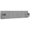 Headboard with Nightstands Grey Sonoma Particle Board