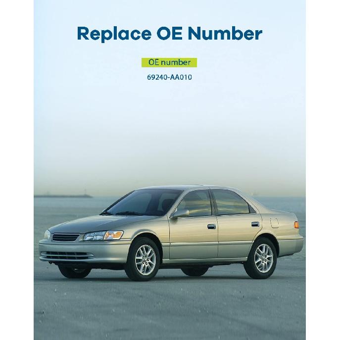 LUJUNTEC Exterior Door Handle Rear Driver Side Replacement for 1997-2001 for Toyota Camry Black