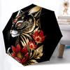 1pc Cat Flowers Automatic Folding Umbrella with 8-Rib Windproof Design, Portable Foldable Sunshade Umbrella For Halloween 011