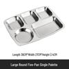 304 Stainless Steel 5-Compartment Divided Meal Tray