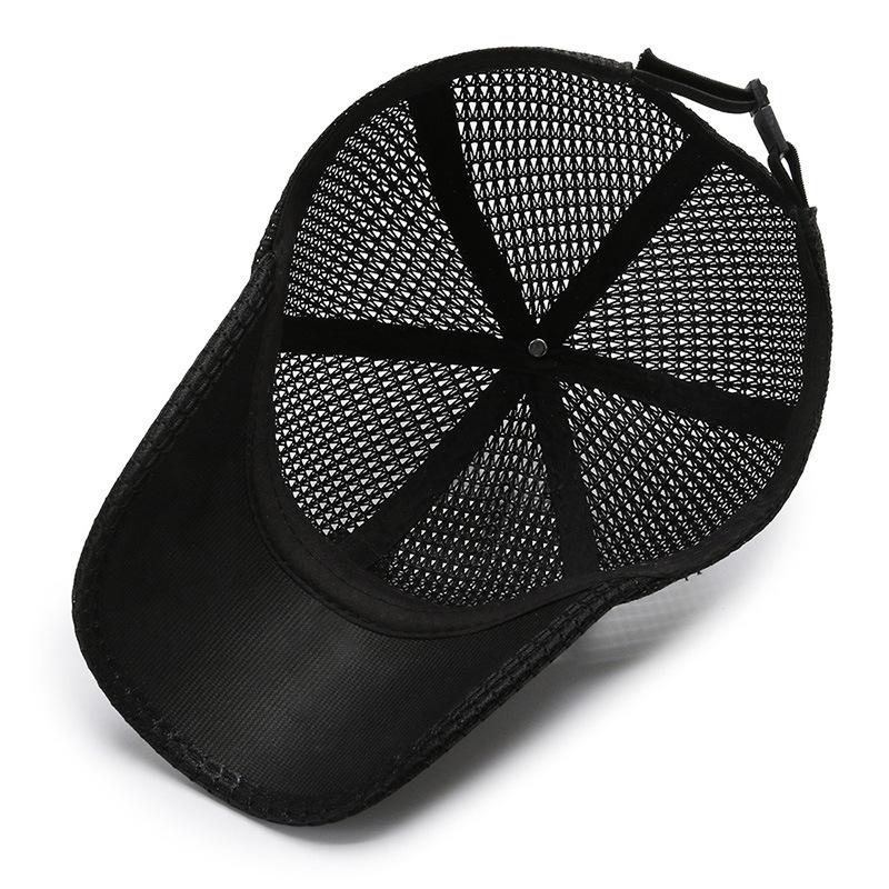 New Men's Spring and Summer Net Cap Shade Sunscreen Cap Breathable Cap Rough Net Fishing Cap