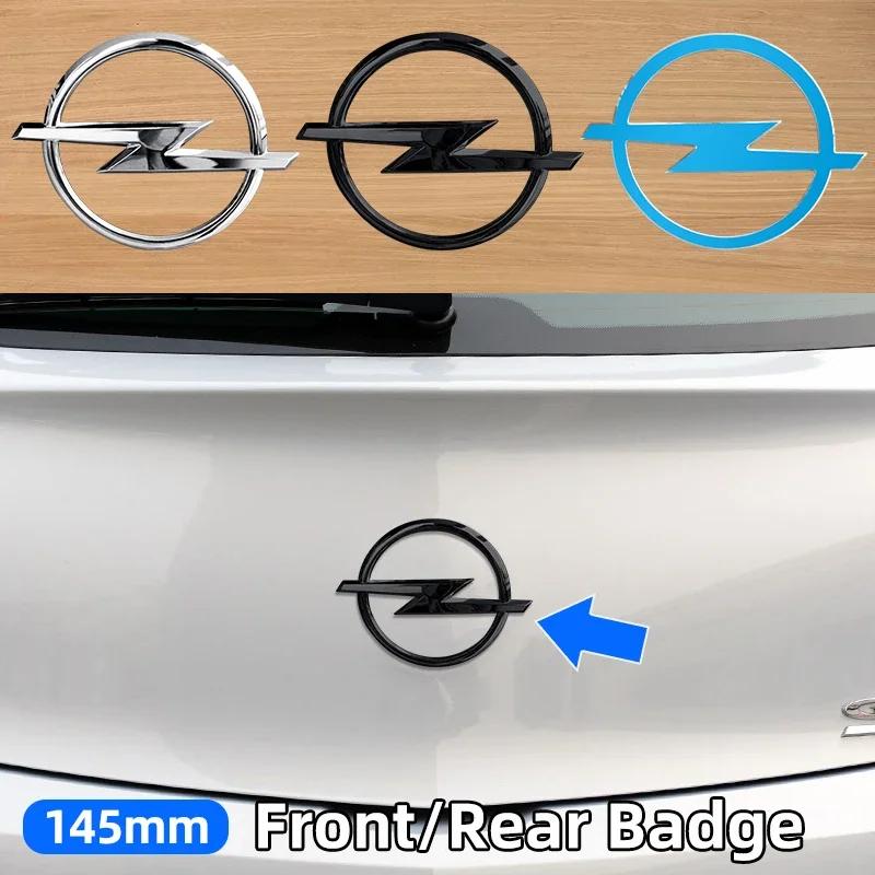 145mm 3D ABS Black/Silver Car Front Grille Hood Bonnet Emblem Rear Trunk Badge Logo Sticker For Opel Astra Insignia Corsa Zafira